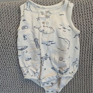 Pehr Sleeveless One Piece / Sea Life / Size 3-6  Months